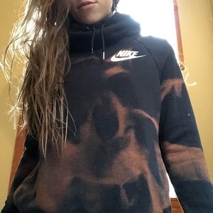 Bleached nike hoodie